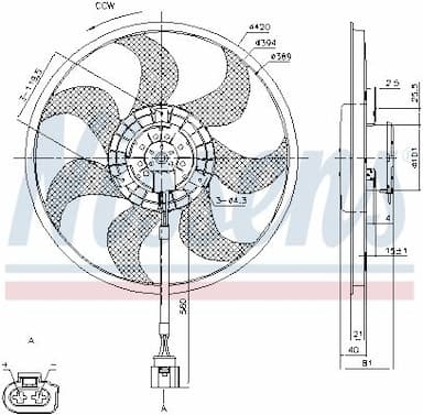 Ventilators, Motora dzesēšanas sistēma NISSENS 85805 6