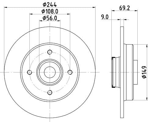 Bremžu diski HELLA 8DD 355 132-161 1