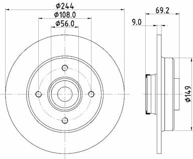 Bremžu diski HELLA 8DD 355 132-161 1