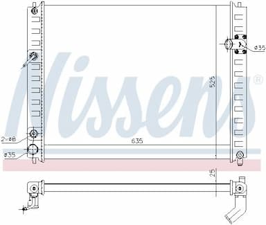 Radiators, Motora dzesēšanas sistēma NISSENS 68091 6