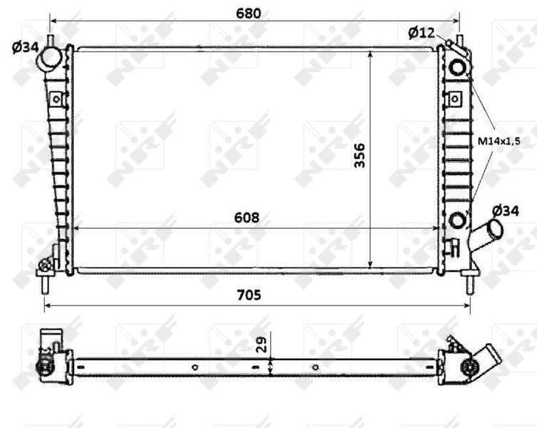 Radiators, Motora dzesēšanas sistēma NRF 58349 1