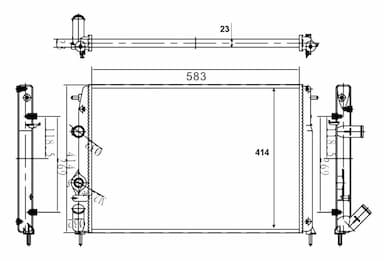 Radiators, Motora dzesēšanas sistēma NRF 58106A 5