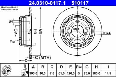 Bremžu diski ATE 24.0310-0117.1 1