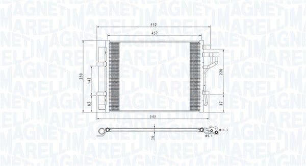 Kondensators, Gaisa kond. sistēma MAGNETI MARELLI 350203802000 1