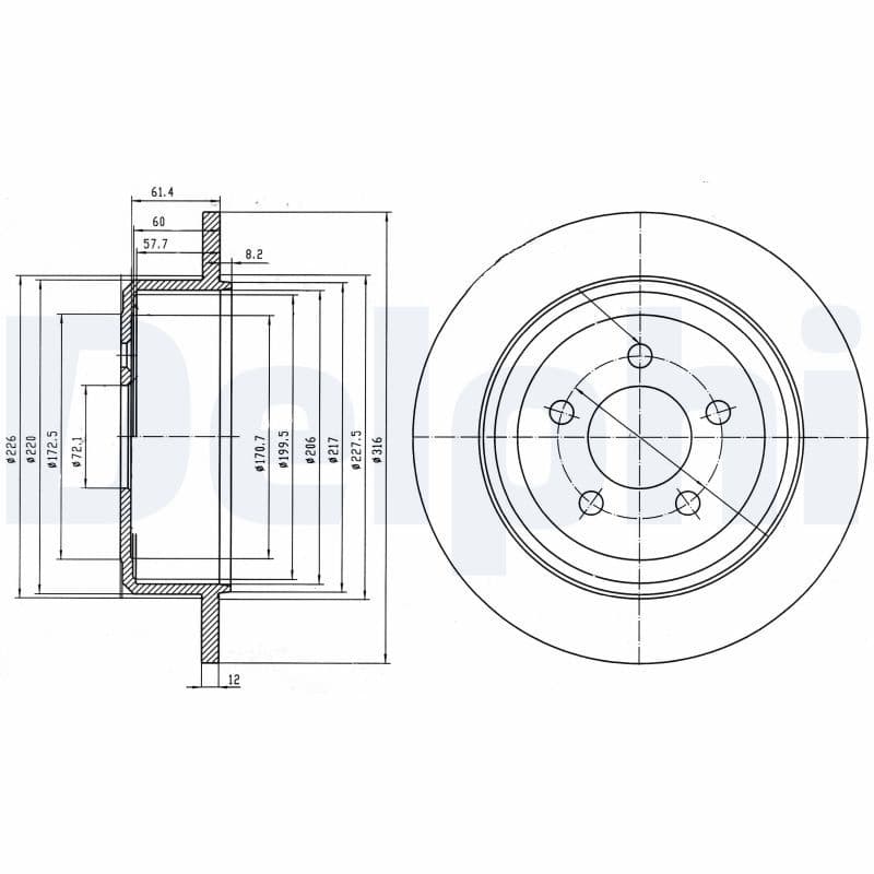 Bremžu diski DELPHI BG4159 1