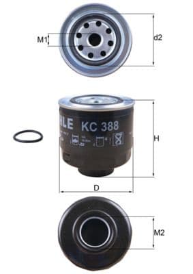 Degvielas filtrs KNECHT KC 388D 1