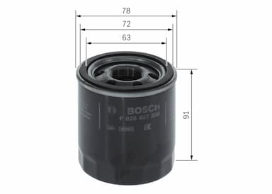 Eļļas filtrs BOSCH F 026 407 350 5