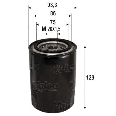 Eļļas filtrs VALEO 586076 1