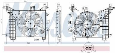 Ventilators, Motora dzesēšanas sistēma NISSENS 85891 7