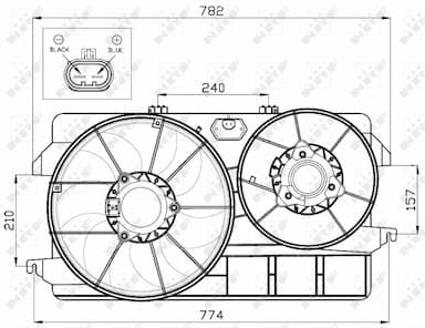 Ventilators, Motora dzesēšanas sistēma NRF 47452 3