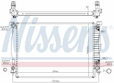 Radiators, Motora dzesēšanas sistēma NISSENS 60307A 6