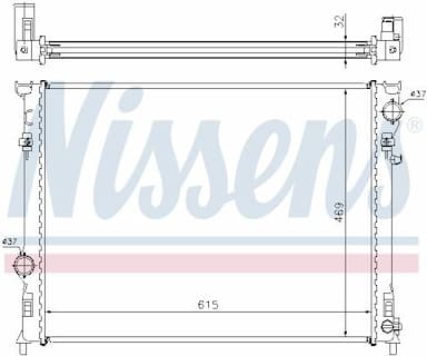 Radiators, Motora dzesēšanas sistēma NISSENS 61014A 2