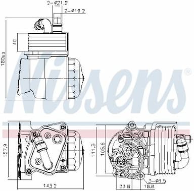 Eļļas radiators, Motoreļļa NISSENS 91323 5