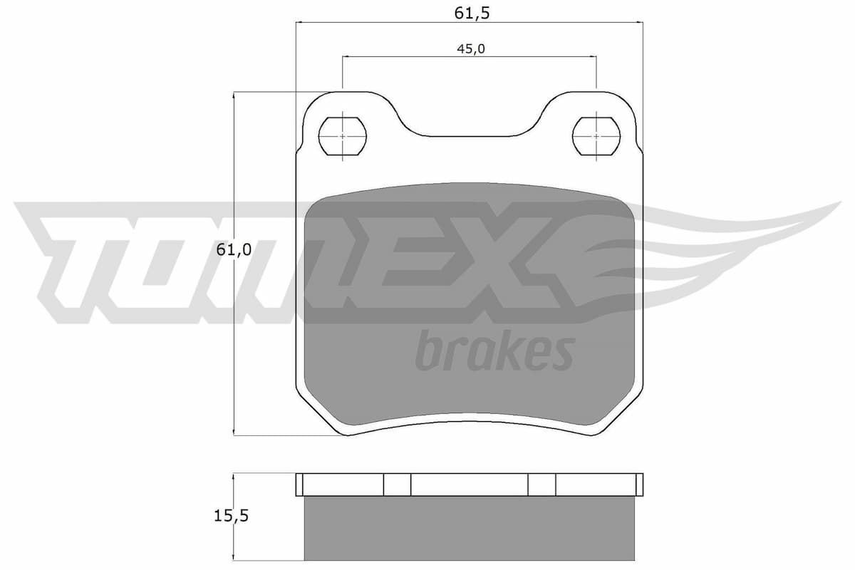 Bremžu uzliku kompl., Disku bremzes TOMEX Brakes TX 11-60 1