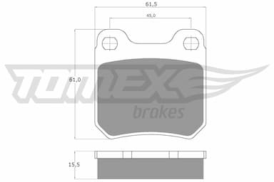 Bremžu uzliku kompl., Disku bremzes TOMEX Brakes TX 11-60 1