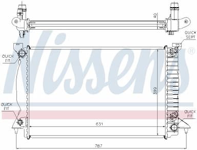 Radiators, Motora dzesēšanas sistēma NISSENS 60314A 6