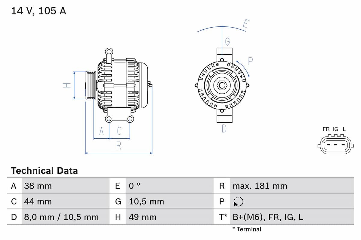 Ģenerators BOSCH 0 986 084 240 1