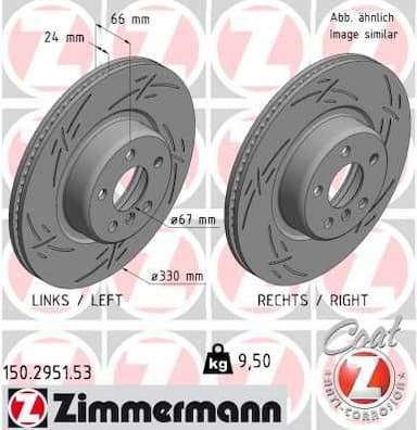 Bremžu diski ZIMMERMANN 150.2951.53 1