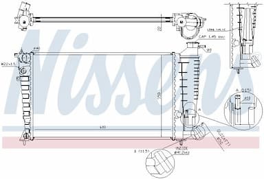 Radiators, Motora dzesēšanas sistēma NISSENS 61379 6