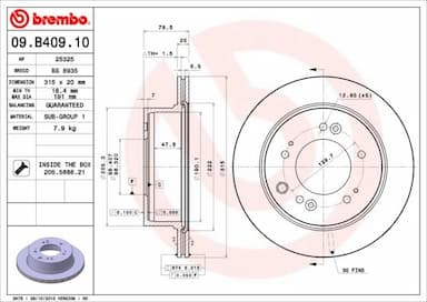 Bremžu diski BREMBO 09.B409.10 1