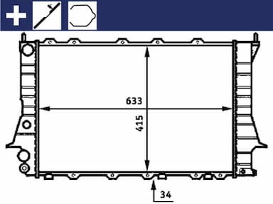 Radiators, Motora dzesēšanas sistēma MAHLE CR 358 000S 1