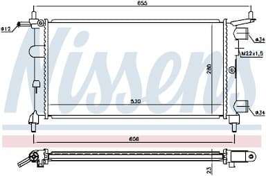 Radiators, Motora dzesēšanas sistēma NISSENS 63290 5