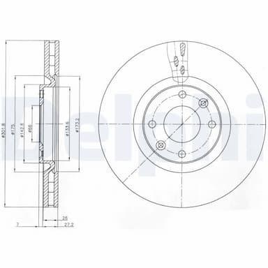 Bremžu diski DELPHI BG4166 1