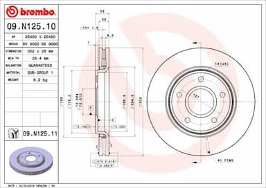 Bremžu diski BREMBO 09.N125.11 1