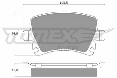 Bremžu uzliku kompl., Disku bremzes TOMEX Brakes TX 13-95 1