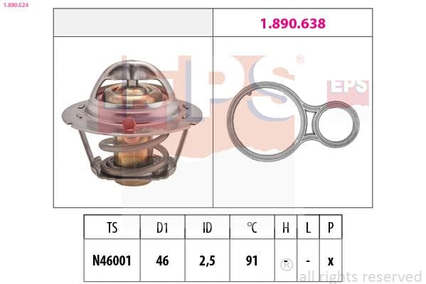 Termostats, Dzesēšanas šķidrums EPS 1.880.524 1