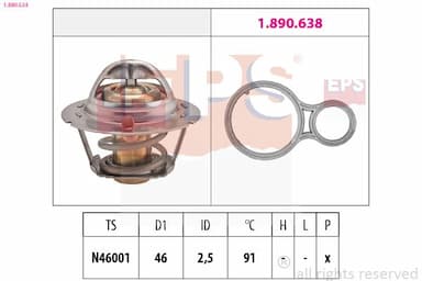 Termostats, Dzesēšanas šķidrums EPS 1.880.524 1