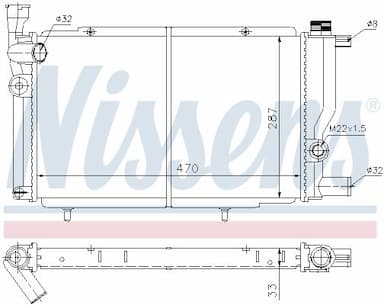 Radiators, Motora dzesēšanas sistēma NISSENS 63425 6