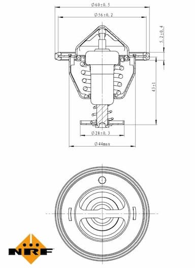 Termostats, Dzesēšanas šķidrums NRF 725088 5