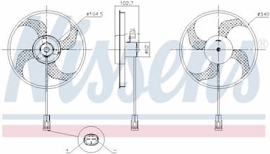 Ventilators, Motora dzesēšanas sistēma NISSENS 85947 6