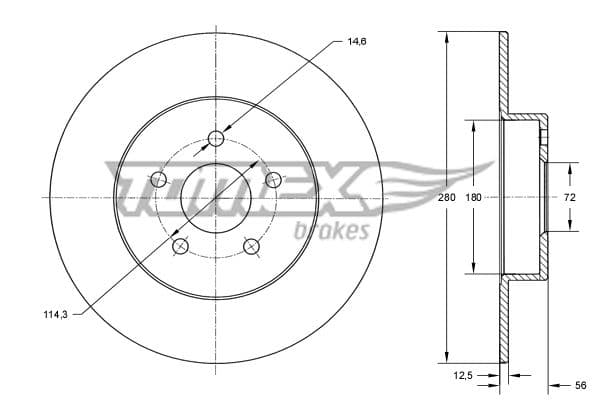 Bremžu diski TOMEX Brakes TX 71-46 1