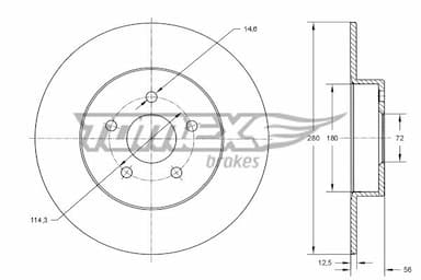 Bremžu diski TOMEX Brakes TX 71-46 1