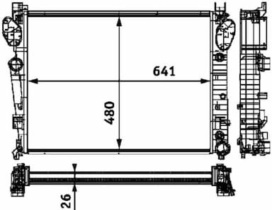 Radiators, Motora dzesēšanas sistēma MAHLE CR 304 000S 2