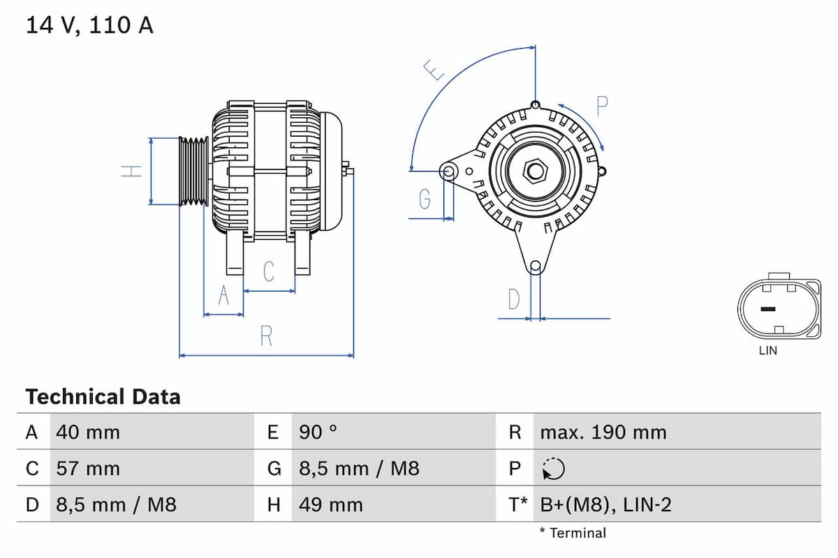 Ģenerators BOSCH 0 986 083 910 1