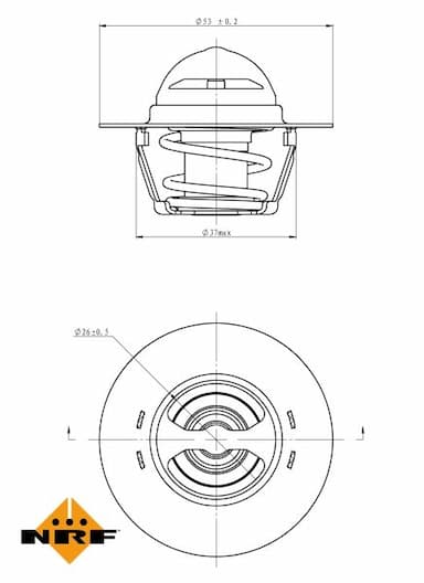 Termostats, Dzesēšanas šķidrums NRF 725128 5