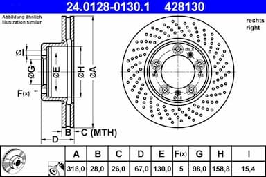 Bremžu diski ATE 24.0128-0130.1 1