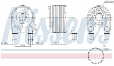 Eļļas radiators, Motoreļļa NISSENS 91249 5