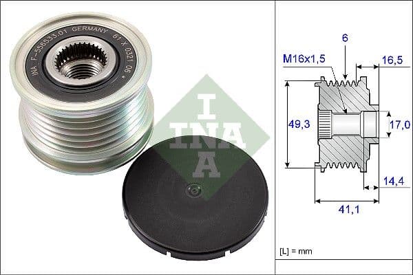 Ģeneratora brīvgaitas mehānisms Schaeffler INA 535 0178 10 1