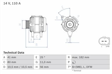 Ģenerators BOSCH 0 986 082 320 1