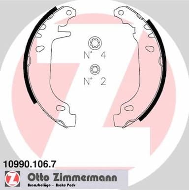 Bremžu loku komplekts ZIMMERMANN 10990.106.7 1