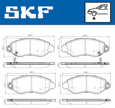 Bremžu uzliku kompl., Disku bremzes SKF VKBP 80489 A 2