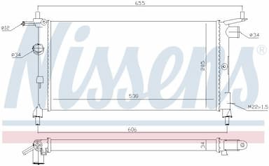 Radiators, Motora dzesēšanas sistēma NISSENS 632851 5