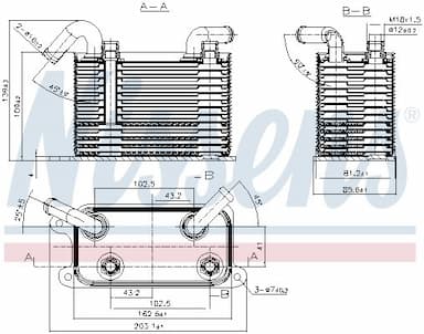 Eļļas radiators, Automātiskā pārnesumkārba NISSENS 90722 7