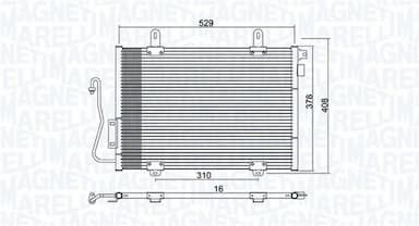 Kondensators, Gaisa kond. sistēma MAGNETI MARELLI 350203775000 1