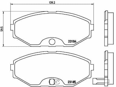 Bremžu uzliku kompl., Disku bremzes BREMBO P 56 045 1