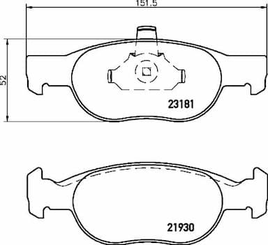 Bremžu uzliku kompl., Disku bremzes HELLA 8DB 355 008-431 1